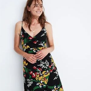 Madewell Wrap Cami Dress in Orchid Bouquet